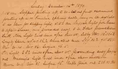 14 December 1879 journal entry